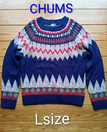 CHUMS 스웨터 LSize 부비 노르딕 니트 크루 탑