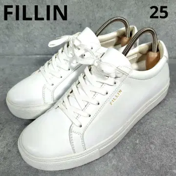 새상품급 FILLIN 인 화이트 가죽 스니커즈 CLASSIC 25