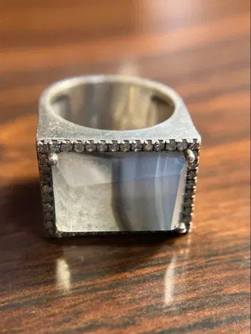 Adlin Hue 반지 마노 마노 다이아몬드 925