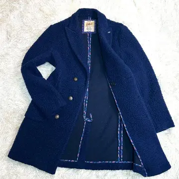 새상품급 밥 체스터 코트 더블 브레스트 실버 버튼 네이비 XL 상당