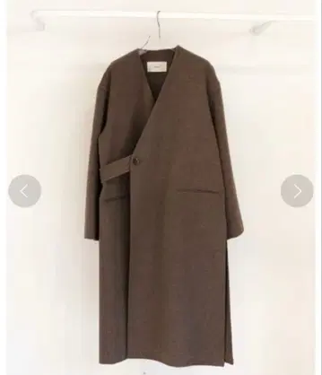 투데이풀 리버스 스티치 울 코트 36 브라운