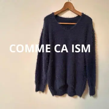 컴시즘 COMME CA ISM 네이비 V넥 니트 긴팔