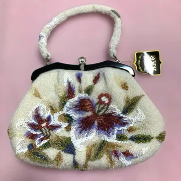 새상품 일본 의류 비즈 백 핸드백 자수 왕관 크라운