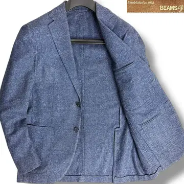 J5190 새상품급 빔즈F 울코튼 라이트 트위드 자켓 네이비 97