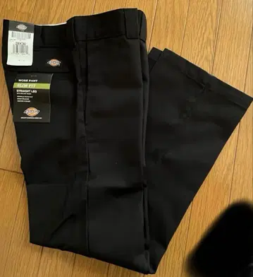 Dickies 슬림 스트레이트 블랙 팬츠 873