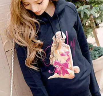 Rady/레이디 리본/블랙/후드티/F