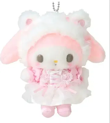 마이멜로디 화이트 고양이 발레리나 키링