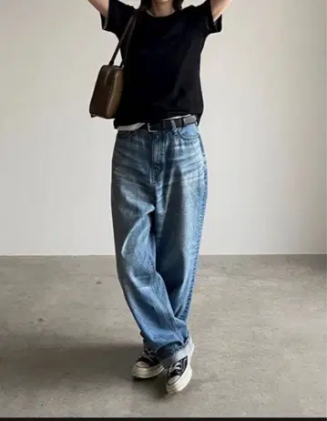 FASHIRU x SOMETHING 배기 핏 청바지 blue 0