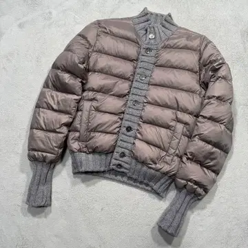 그랑사쏘 48 사이즈 다운 절개 니트 그레이