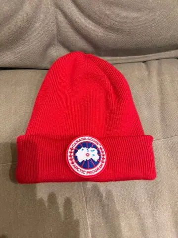 Canada Goose 빨간색 니트 모자 아크틱 프로그램 남녀 공용