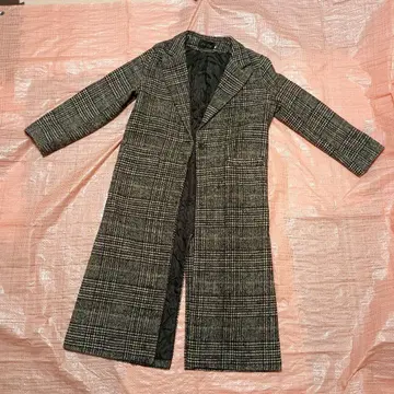 Le-Ciel 체크 무늬 롱 코트