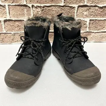 Alexons 퍼 부츠 S 방한 발수 밀리터리 블랙