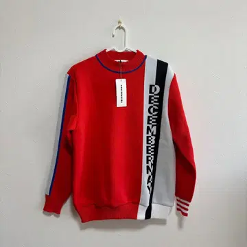 디셈버 메이 스웨터 니트 Stripe 로고 하이넥