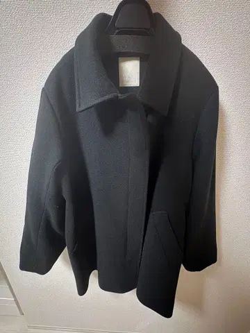 프리스마트 블랙 울 피코트