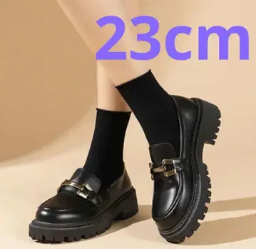 추천 U 여성용 비트 로퍼 통굽 블랙 23cm 라스트 1점