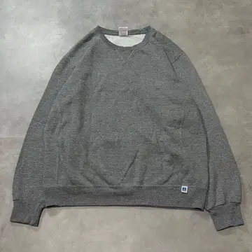 러셀 RUSSELL ATHLETIC 맨투맨 무지 그레이 L 속기모