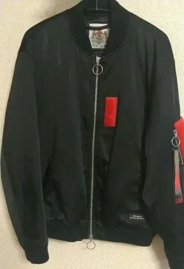 영 머신 퍼 새틴 MA-1 자켓 블루종