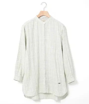 크로커다일 더블 거즈 체크 튜닉