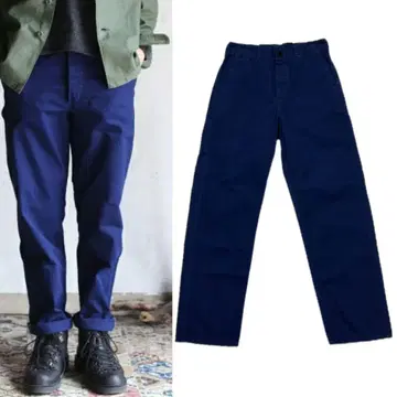 orslow 새상품급 다크 네이비 프렌치 워크 팬츠 페인터 헤링본