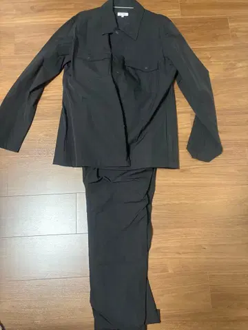 셋업 CPO 아우터 원턱 팬츠 블랙 자켓 수트