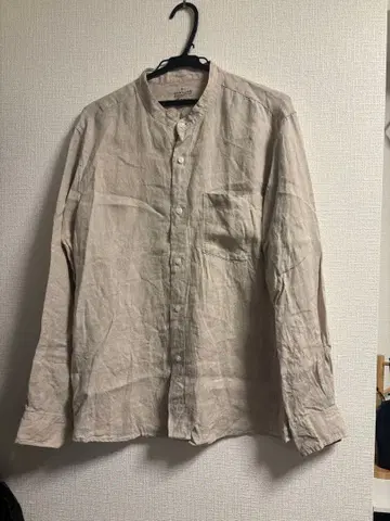 무인양품 린넨 코튼 긴팔 밴드 카라 셔츠 3종 세트