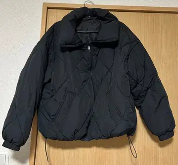 여성용 아우터 충전솜 자켓 블랙 모코모코 하이넥 방한