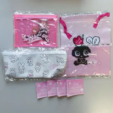 foxy illustrations 파우치 컬렉션 4점