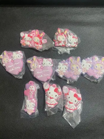 메조 피아노 x 키티 가챠 베리에짱 캡슐 러버 마스코트 9개 세트