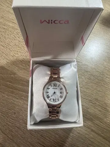 Wicca 전파 시계 핑크 골드