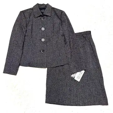 미사용 Leilian 그레이 스커트 트위드 셋업 사이즈 11 레리안