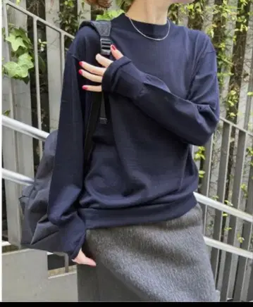 스픽 앤 스팬 18G 크루넥 풀오버 네이비