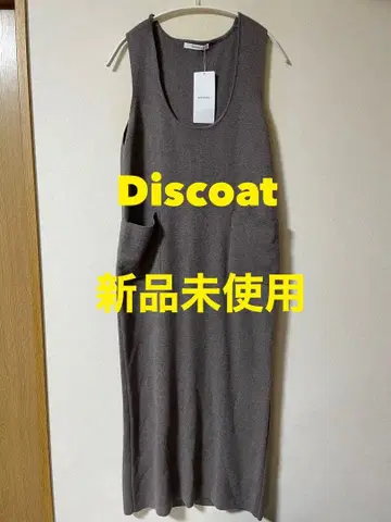 Discoat 슬리브리스 롱 원피스 점프 스커트 니트