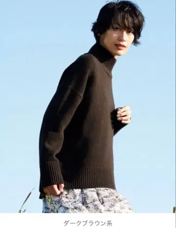 23구 워셔블 울 캐시미어 블렌드 스탠드넥 니트 M~L