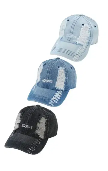 mirror9 데미지 데님 캡 Damage denim cap