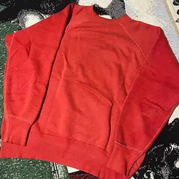 60s 50s 래글런 맨투맨 빈티지 페이드 빨간색