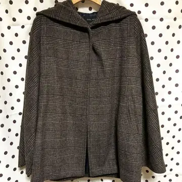 [정말! 새상품급] ZARA BASIC 글렌체크 코트 판초