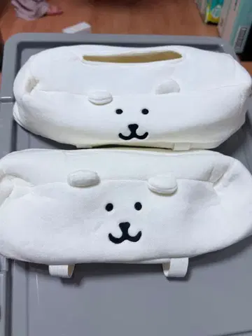 나가노의 곰 봉제 인형 티슈 커버 2개 세트
