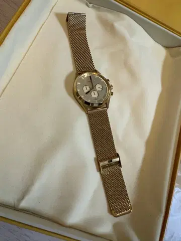 초특가 판매!! TAYROC 크로노그래프 시계 골드 실버