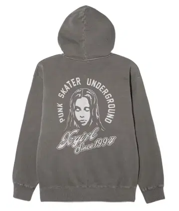 X-girl 그레이 집업 후드티