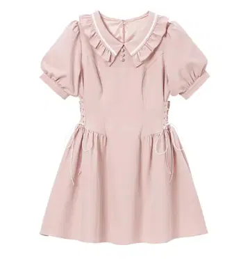 DearMyLoveRose 사이드 레이스업 프레피 원피스