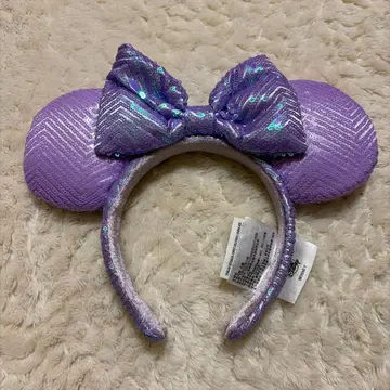 상하이 디즈니 퍼플 스팽글 머리띠 [ 새상품, 미사용 ]