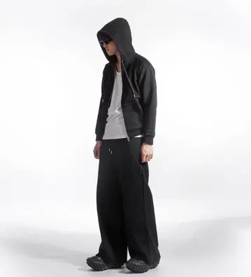 ZIP FIVE 와이드 스트레이트 스웨트 팬츠