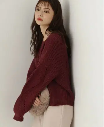 PROPORTION BODY DRESSING 심플 아이렛 니트 M