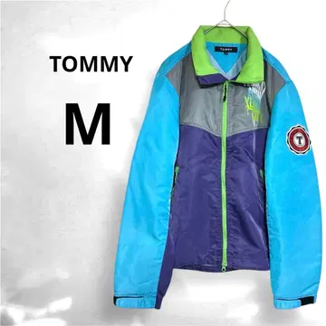 타미힐피거 아우터 자켓 파랑/그린/보라색 나일론 방풍 캐주얼