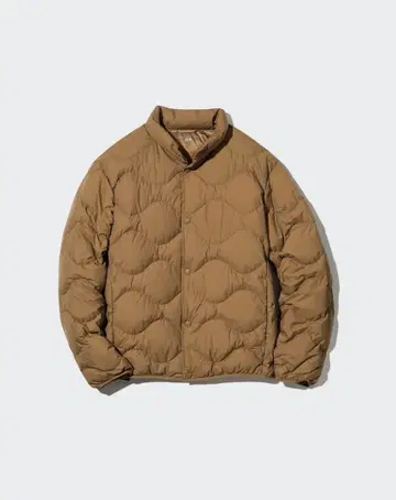울트라 라이트 다운 웨이브 퀼트 자켓 XL 브라운