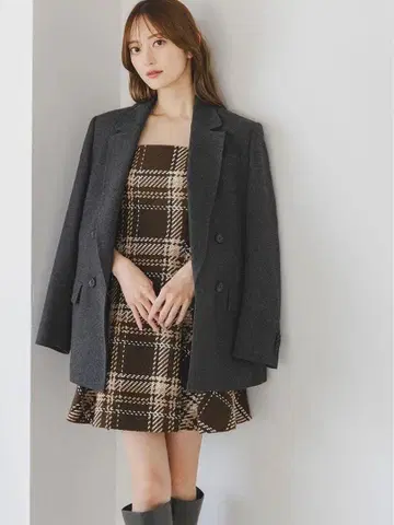 snidel [WEB 한정판] 로빙 체크 미니 원피스