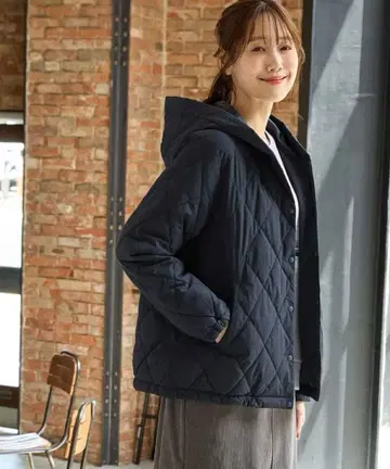 허니즈 [ 비불소 발수 가공 ] 후드 라이트 블루종 네이비 M 사이즈