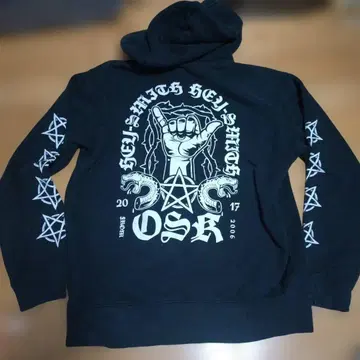 HEY-SMITH 스미스 후드티 L 양면 프린트