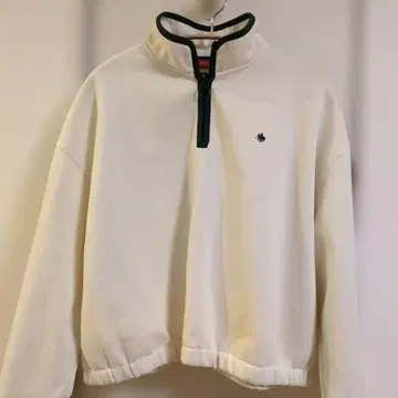 POLO 하프 지퍼 화이트 맨투맨