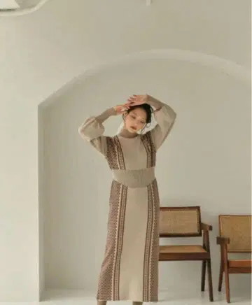 새상품급 eaphi jacquard line 원피스